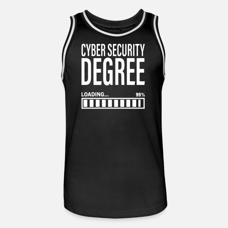 Cybersecurity Student Engineer Cyber Security - Men's Basketball Jersey - black/white