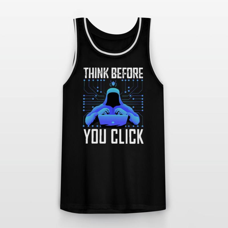 Hacker-Hacker-Hacker-Programmierer Linux Cybersicherheitsdaten Männer Basketball-Trikot