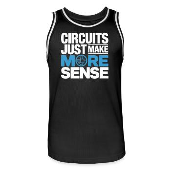Schaltkreise Machen Technik Sinnvoller - Männer Basketball-Trikot - Schwarz/Weiß - Vorne - AI Model Male 185 dark (185cm)