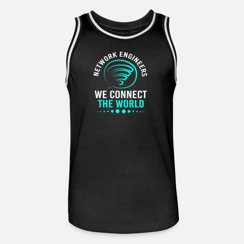 Network Engineer Programmer Computer Scientist - Men's Basketball Jersey - black/white
