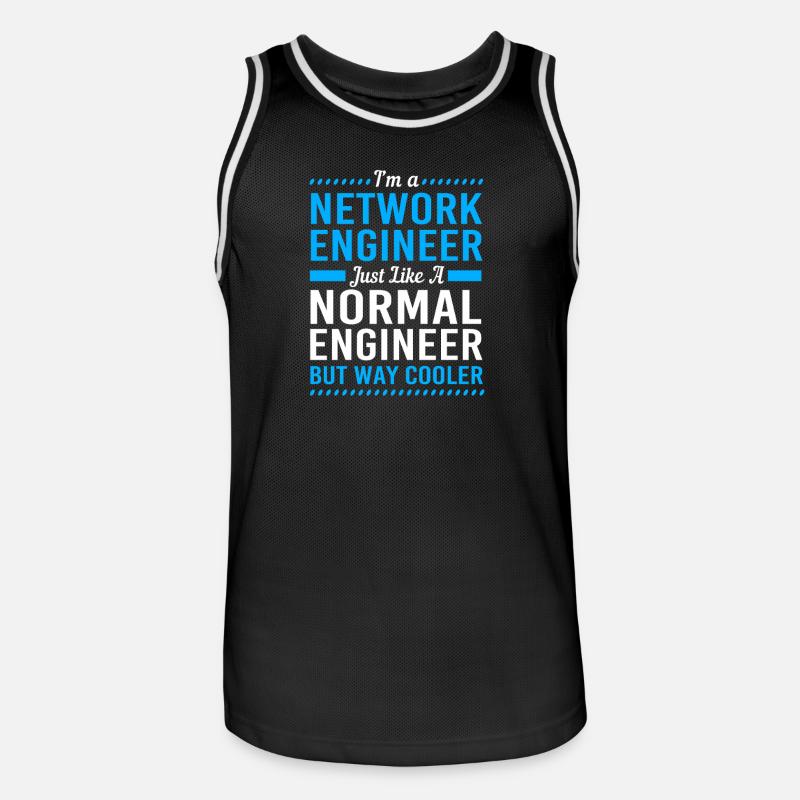 Network Computer Scientist Programmer Admin - Men's Basketball Jersey - black/white