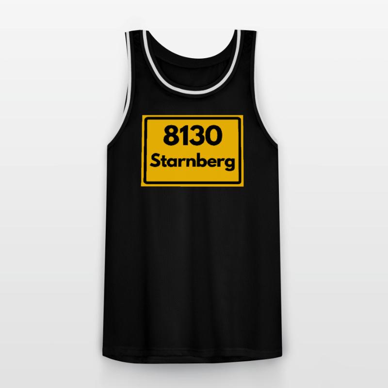 OLD POSTCODE POSTCODE RETRO 8130 STARNBERG HEIMAT Men's Basketball Jersey