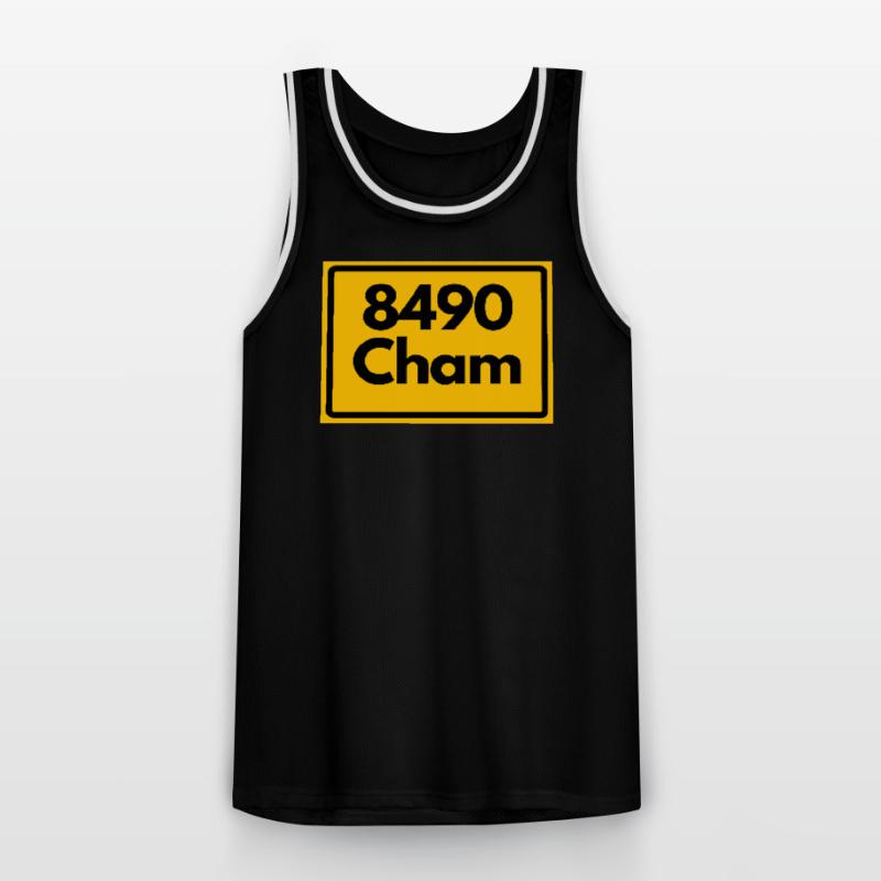 OLD POSTCODE POSTCODE RETRO 8490 CHAM HEIMATSTOLZ Men's Basketball Jersey