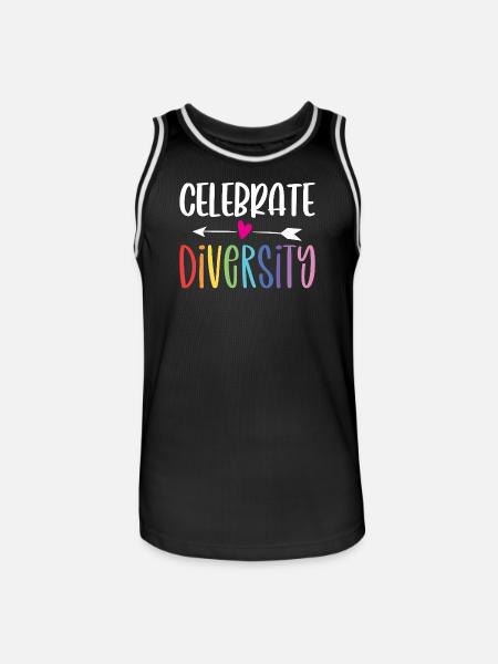LGBT-Pride-Monat – Vielfalt feiern - Männer Basketball-Trikot - Schwarz/Weiß