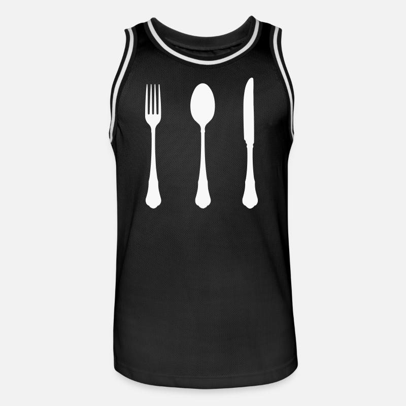 Conception de silhouettes de couverts - Maillot de basket Homme - noir/blanc