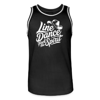 Line Dance Spirit - Maillot de basket Homme - noir/blanc - Devant - AI Model Male 185 dark (185cm)