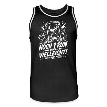 Noch ein Run dann vielleicht nicht - Männer Basketball-Trikot - Schwarz/Weiß - Vorne - AI Model Male 185 dark (185cm)