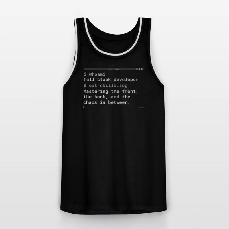 Full Stack Developer Terminal Design Männer Basketball-Trikot