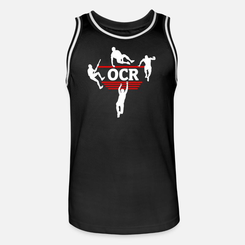 OCR Minimal – Conception propre des obstacles - Maillot de basket Homme - noir/blanc