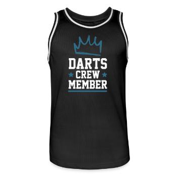 Équipe de fléchettes - Maillot de basket Homme - noir/blanc - Devant - AI Model Male 185 dark (185cm)