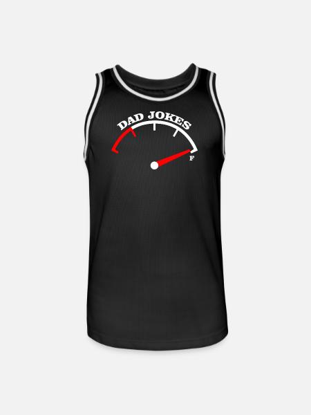 Dad Jokes Meter Tee Design - Men's Basketball Jersey - black/white