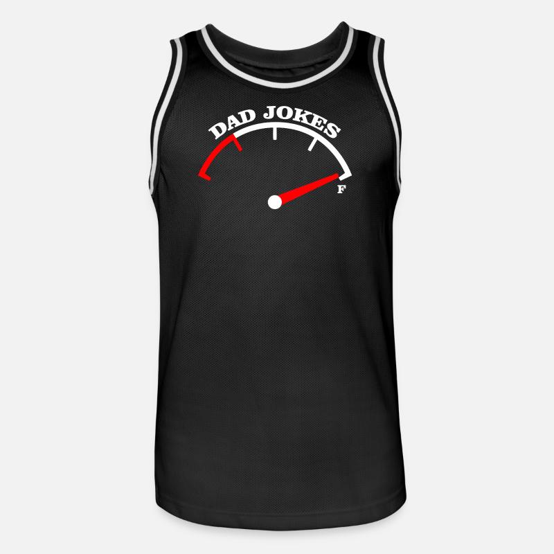 Papa-Witze Meter-Abschlag-Design - Männer Basketball-Trikot - Schwarz/Weiß