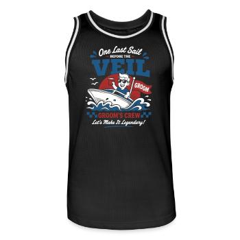 Llama Not Drama Party Saying - Men's Basketball Jersey - black/white - Front - AI Model Male 185 dark (185cm)