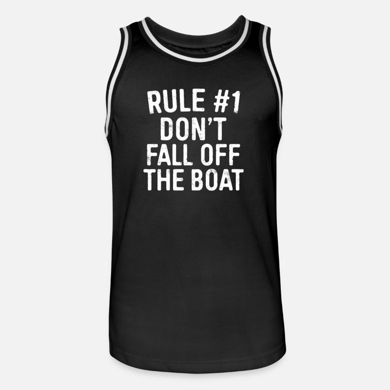 Règle 1 : ne tombez pas du bateau - Maillot de basket Homme - noir/blanc