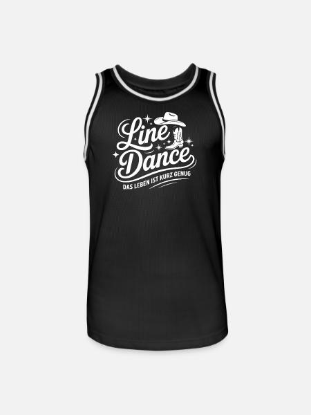 Line Dance Lebenslust Western - Männer Basketball-Trikot - Schwarz/Weiß