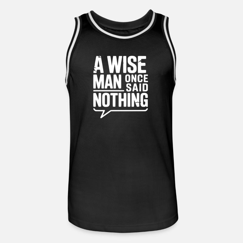 Ein weiser Mann sagte einst nichts - Männer Basketball-Trikot - Schwarz/Weiß
