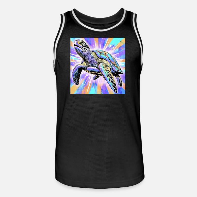 turtle - Men's Basketball Jersey - black/white