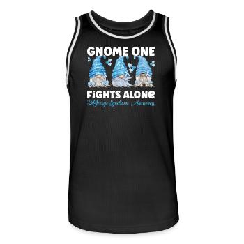 Gnome One Kämpft Allein Hellblau Digeorge Syndrom - Männer Basketball-Trikot - Schwarz/Weiß - Vorne - AI Model Male 185 dark (185cm)