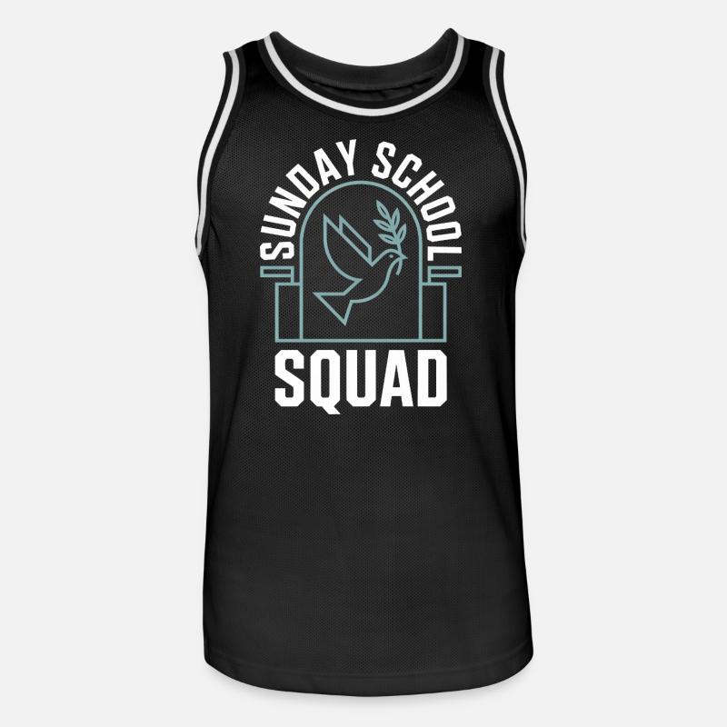 Équipe d’école du dimanche - Maillot de basket Homme - noir/blanc