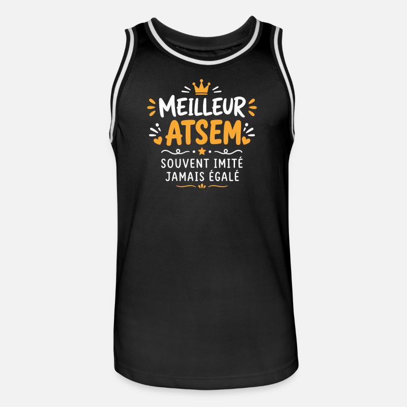 ATSEM - Maillot de basket Homme - noir/blanc
