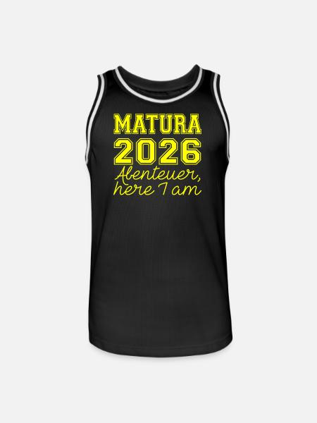 Matura 2026 Spruch - Men's Basketball Jersey - black/white