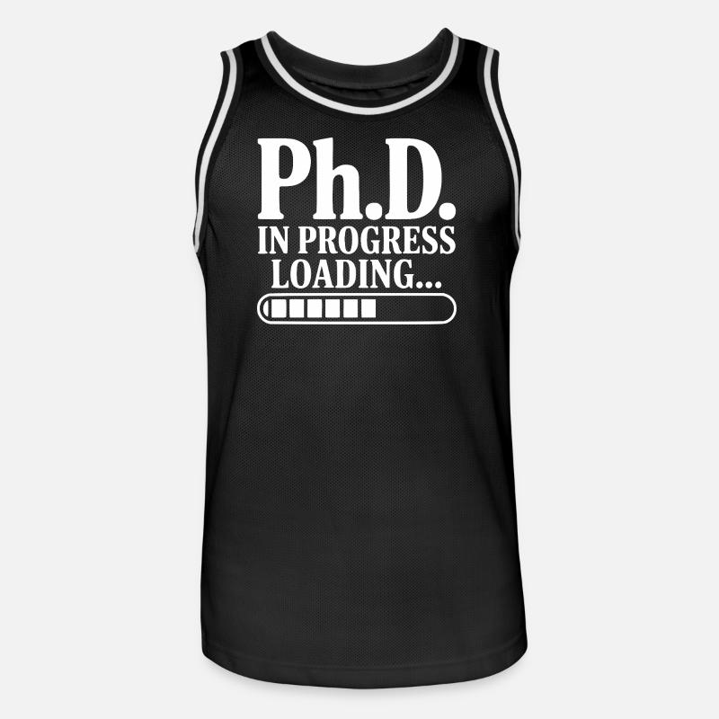 Ph.D. In Progress Loading... - Men's Basketball Jersey - black/white