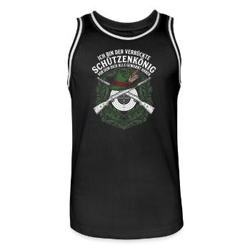 Verrückter Schützenkönig - Männer Basketball-Trikot - Schwarz/Weiß - Vorne - AI Model Male 185 dark (185cm)