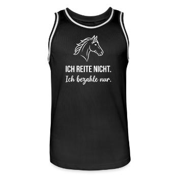 Pferdekopf Humor Spruch - Männer Basketball-Trikot - Schwarz/Weiß - Vorne - AI Model Male 185 dark (185cm)
