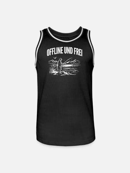 Angeln Natur - Männer Basketball-Trikot - Schwarz/Weiß