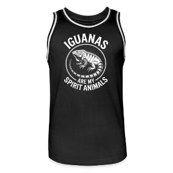 Dictons des iguanes, drôles d’iguanes, cadeau des iguanes. - Maillot de basket Homme - noir/blanc - Devant - AI Model Male 185 dark (185cm)