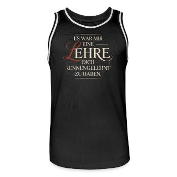 Lehre Dich Kennenzulernen Ex Freund Trennung Ex - Männer Basketball-Trikot - Schwarz/Weiß - Vorne - AI Model Male 185 dark (185cm)