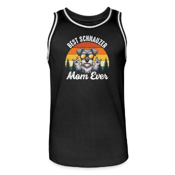 Best Schnauzer Mom Ever Proud Dog Parent - Men's Basketball Jersey - black/white - Front - AI Model Male 185 dark (185cm)