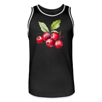 Cranberry Kostüm Karneval Fasching Rot Cranberries - Männer Basketball-Trikot - Schwarz/Weiß - Vorne - AI Model Male 185 dark (185cm)