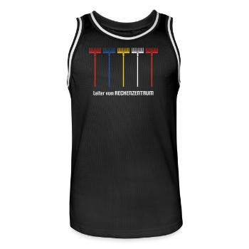 Leiter vom Rechenzentrum Gärtner Gärtnerin Garten - Männer Basketball-Trikot - Schwarz/Weiß - Vorne - AI Model Male 185 dark (185cm)