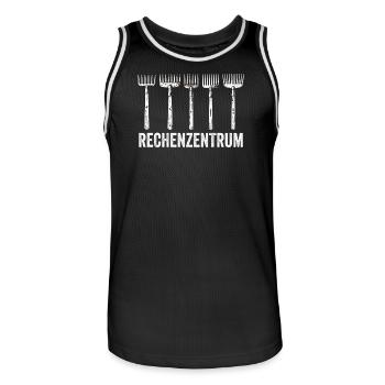 Rechenzentrum Gärtner Nerd Computer Spruch Garten - Männer Basketball-Trikot - Schwarz/Weiß - Vorne - AI Model Male 185 dark (185cm)