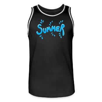 Splish Splash - Männer Basketball-Trikot - Schwarz/Weiß - Vorne - AI Model Male 185 dark (185cm)
