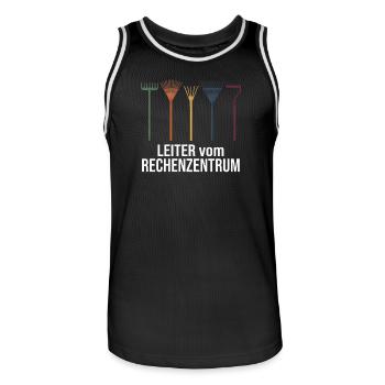 Programmierer Stundenlohn Rechenzentrum - Männer Basketball-Trikot - Schwarz/Weiß - Vorne - AI Model Male 185 dark (185cm)