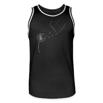 Pissenlit - Maillot de basket Homme - noir/blanc - Devant - AI Model Male 185 dark (185cm)