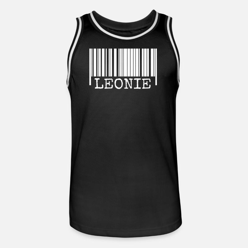 Leonie en tant que code-barres - Maillot de basket Homme - noir/blanc