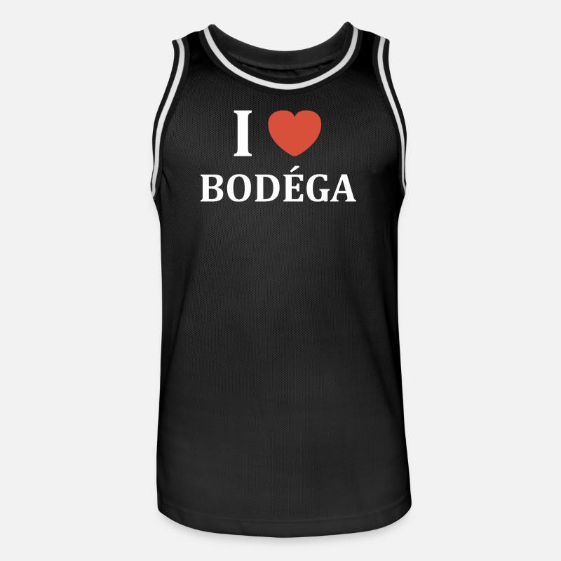 I Love Bodega Logo Tee - Maillot de basket Homme - noir/blanc
