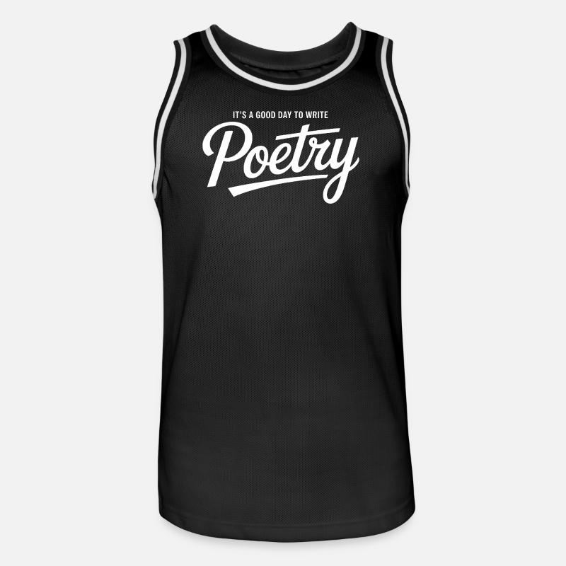 Midnight Verse Script Tee - Men's Basketball Jersey - black/white