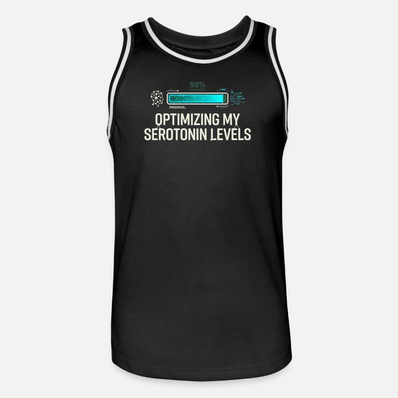 Serotonin Optimizing - Männer Basketball-Trikot - Schwarz/Weiß