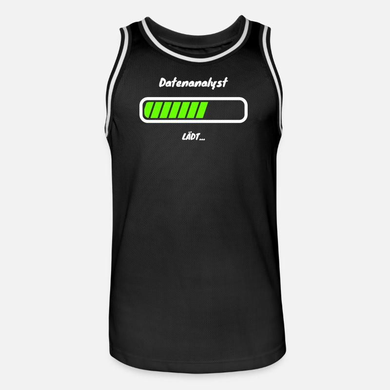 Data Analyst Caricamento Statistiche Data Analyst - Maglia da basket per uomo - nero/bianco