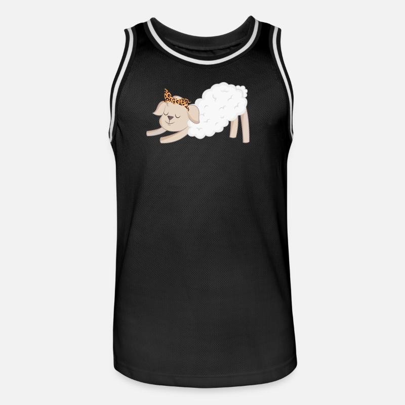 Pecora Pecora - Maglia da basket per uomo - nero/bianco