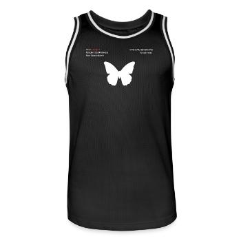 Schmetterling - Männer Basketball-Trikot - Schwarz/Weiß - Vorne - AI Model Male 185 dark (185cm)