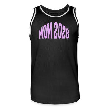 Mom 2026 - Männer Basketball-Trikot - Schwarz/Weiß - Vorne - AI Model Male 185 dark (185cm)