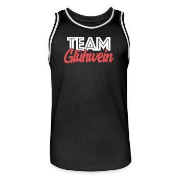 Team Mulled Wine Christmas Market Christmas Saying - Men's Basketball Jersey - black/white - Front - AI Model Male 185 dark (185cm)