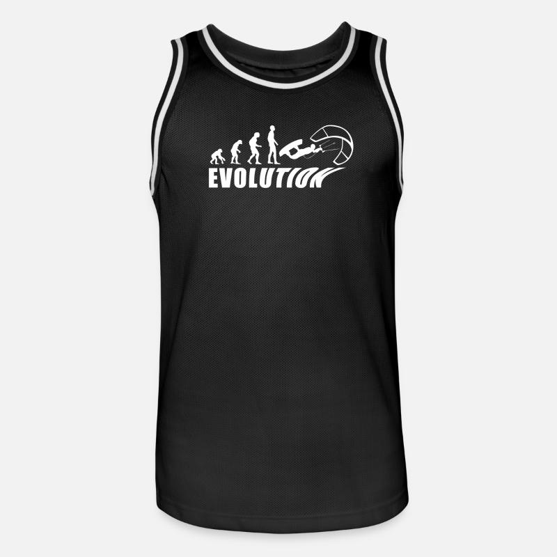 Cadeau de vacances en mer EVOLUTION KITESURF - Maillot de basket Homme - noir/blanc