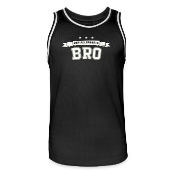 Der Allerbeste Bro - Männer Basketball-Trikot - Schwarz/Weiß - Vorne - AI Model Male 185 dark (185cm)
