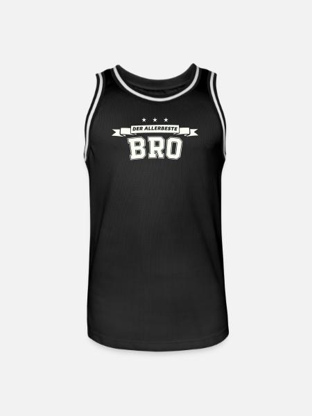 Der Allerbeste Bro - Männer Basketball-Trikot - Schwarz/Weiß